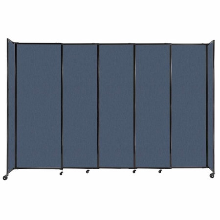 Versare StraightWall Sliding Portable Partition 11'3" x 7'6" Ocean Fabric 1490515